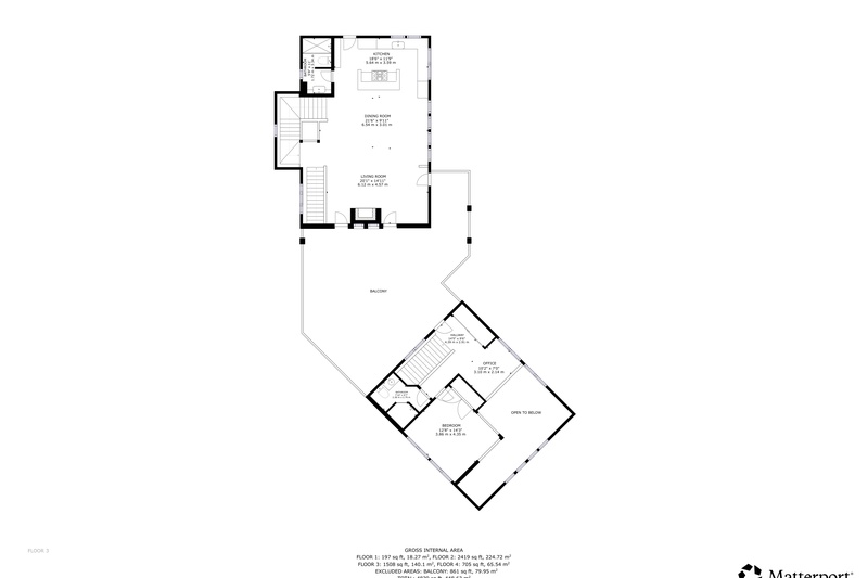 Floor Plan Front House Upstairs / Main House Great Room