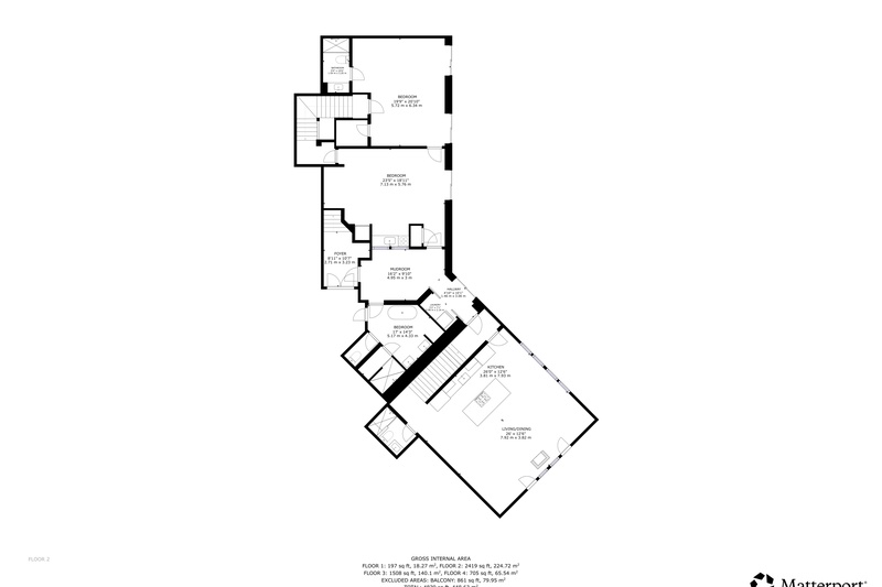 Floor Plan Front House Great Room and Main House 