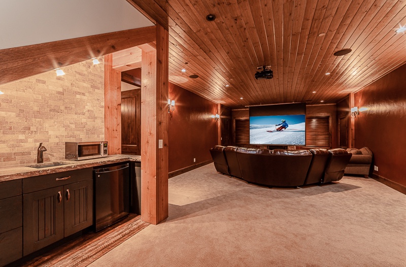 Theater room and wet bar