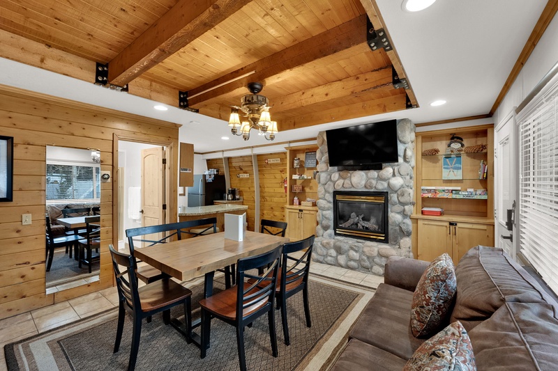 Dining Area with Gas Fireplace