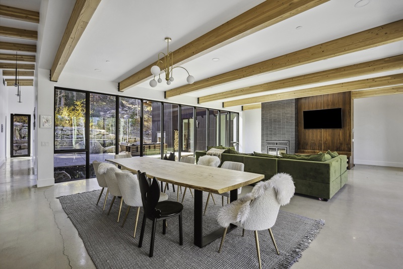 Dining table with seats for 10