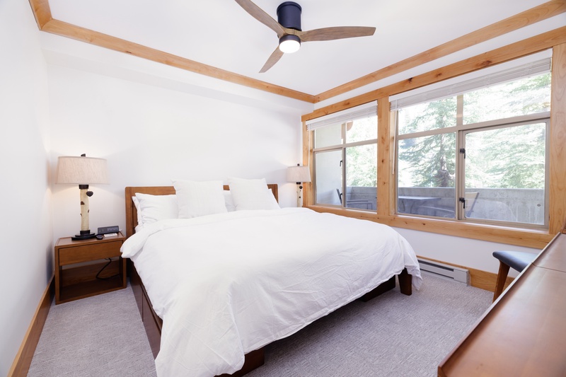 Huge windows in the primary bedroom