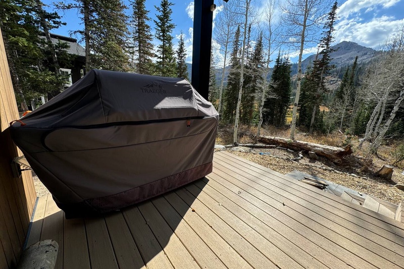 Grill on back deck