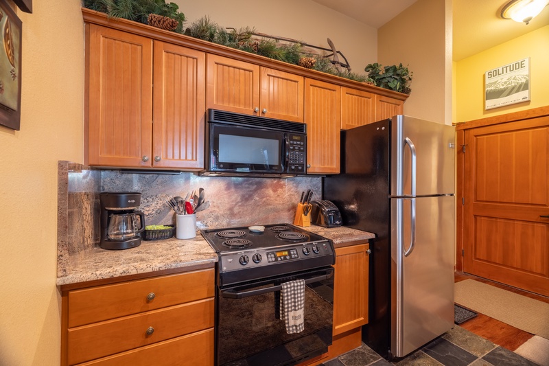 Fully stocked kitchen