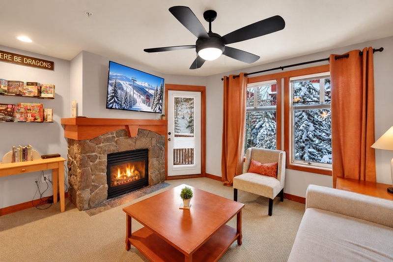 Living Room with Gas Fireplace