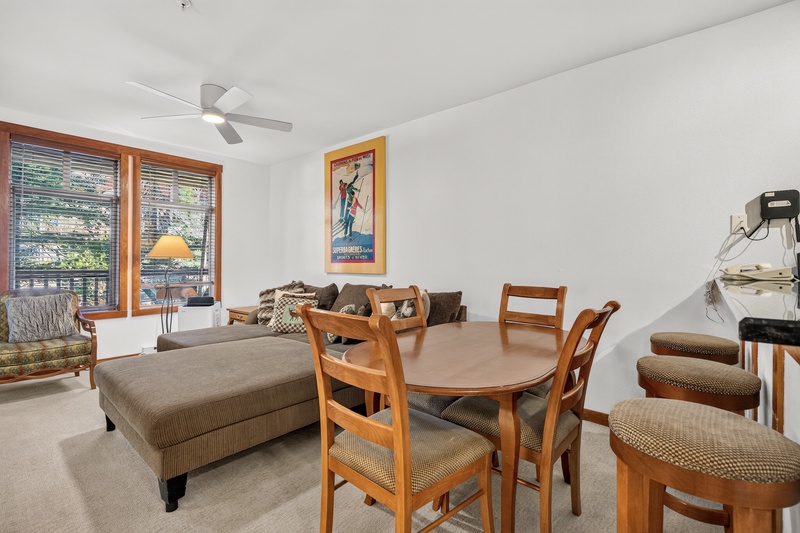 Dining Table and Living Room