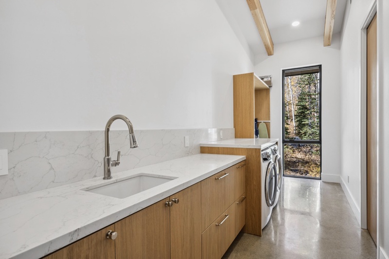 Laundry with Full-Sized Washer and Dryer