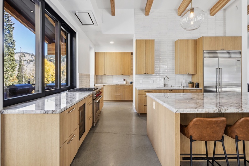 Kitchen with Passthrough Deck Window