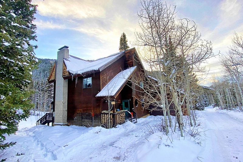 Front of the Cabin in Winter