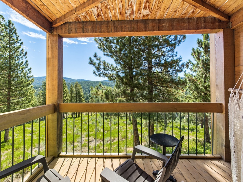 Forest views on private patio