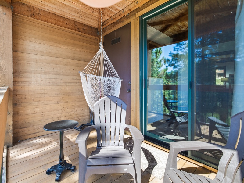Outside patio accessible from Bedroom 2