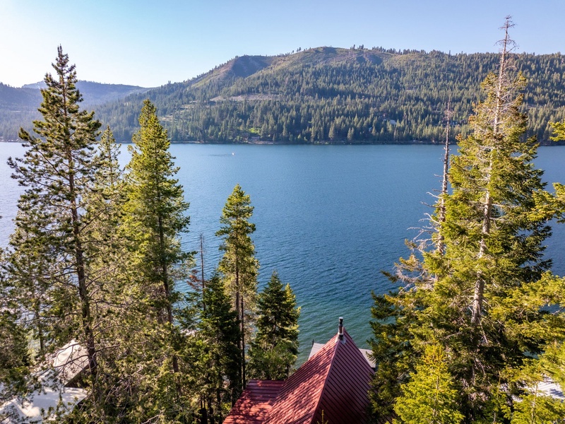 Aerial view of Donner Lake
