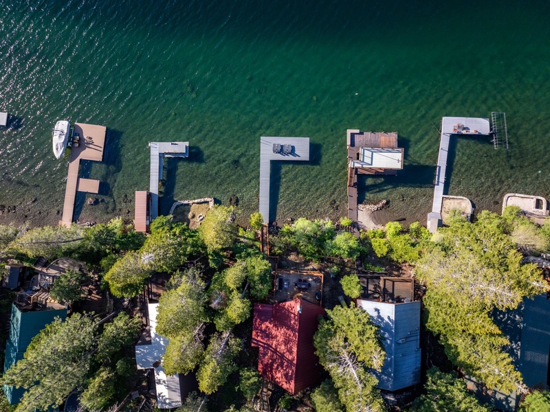Birds eye view of the home