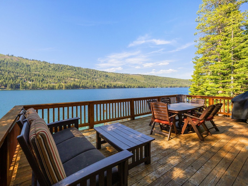 Panoramic Donner Lake views from the upper deck