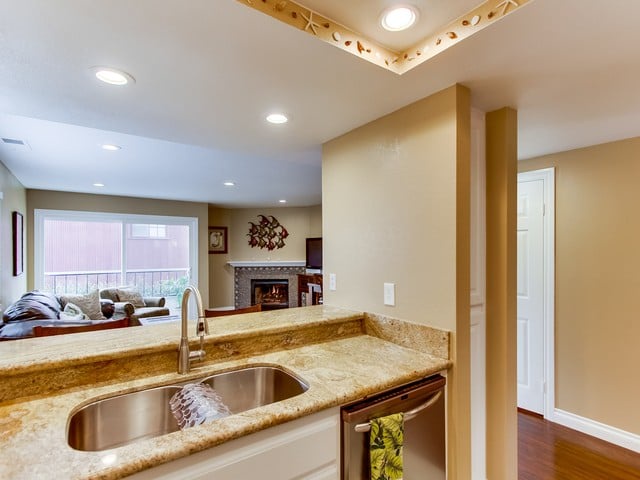 Looking into living room from kitchen.
