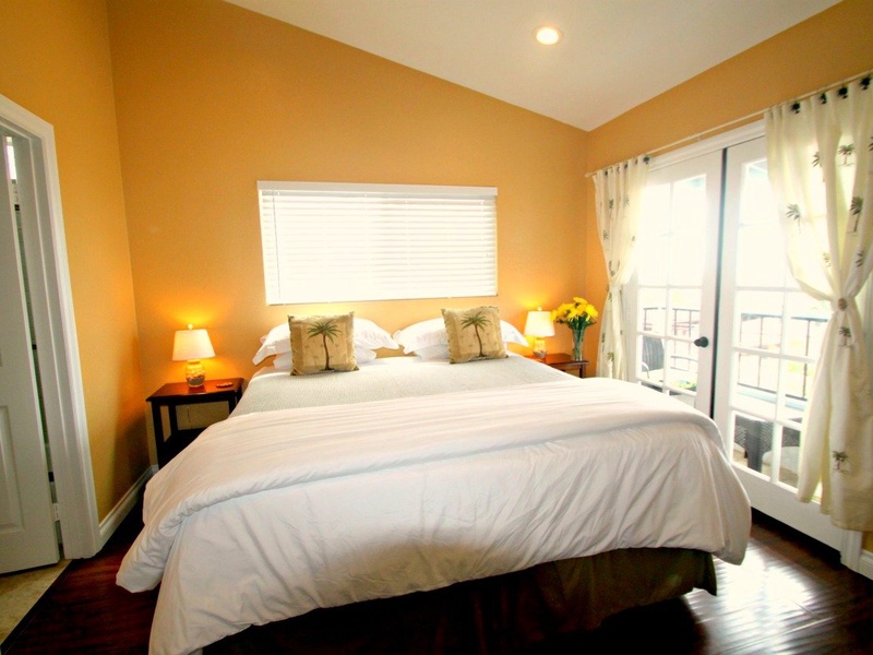 Master bedroom with balcony.