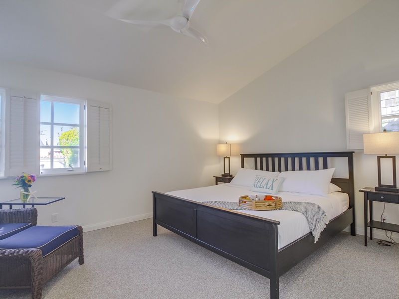 Master bedroom with king bed