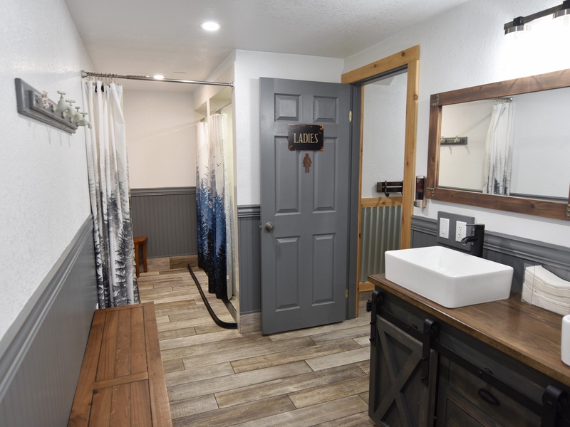 Rec area women's restroom