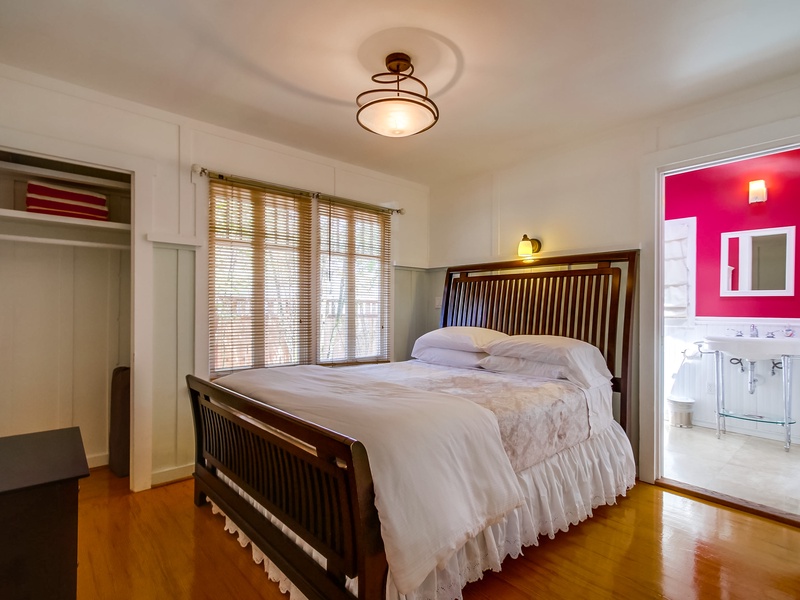 Master bedroom with king bed.