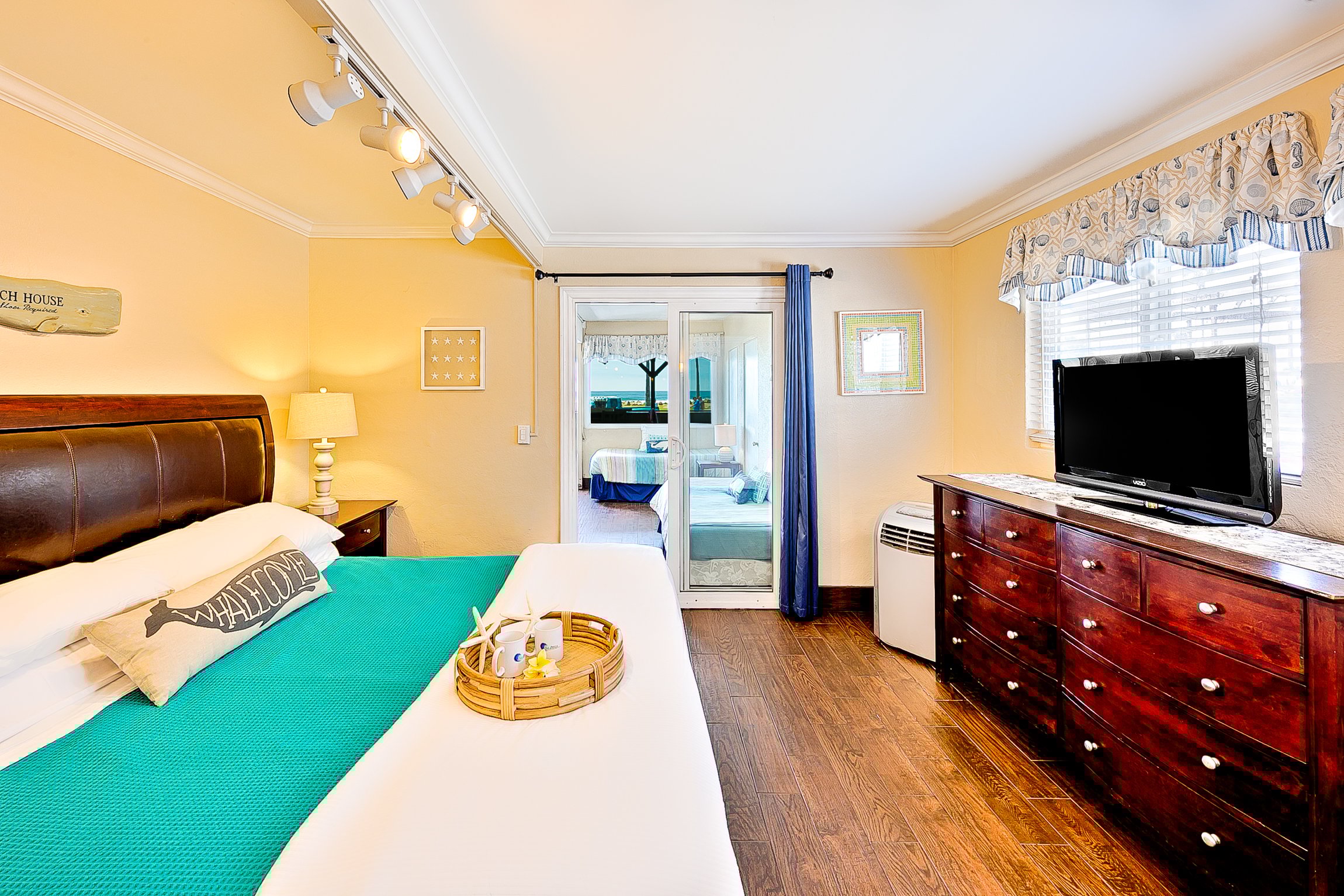 Guest Bedroom with king bed and tv