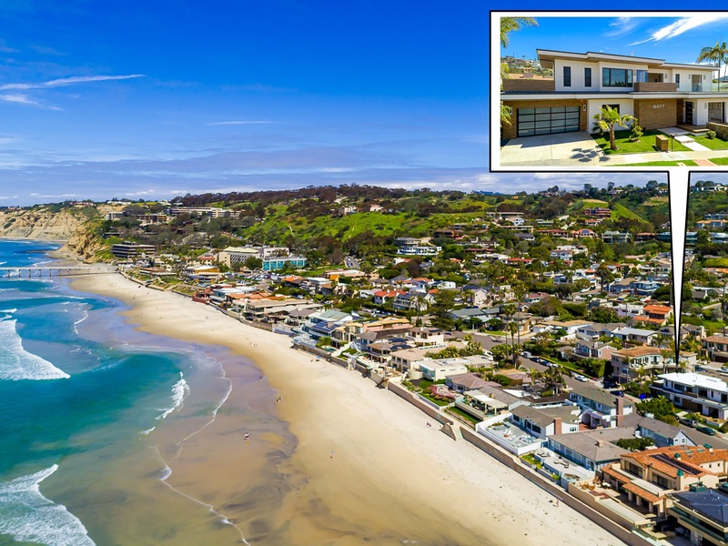 Proximity to the beach in La Jolla Shores.