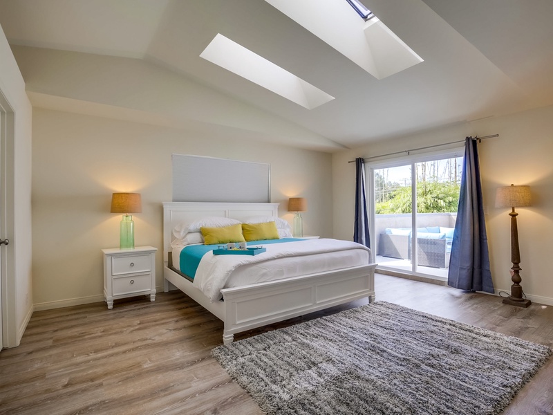 Master bedroom with king bed.