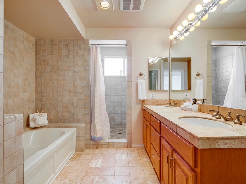 En suite bathroom from master bedroom.