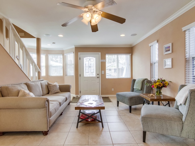 Front door opens into living room.