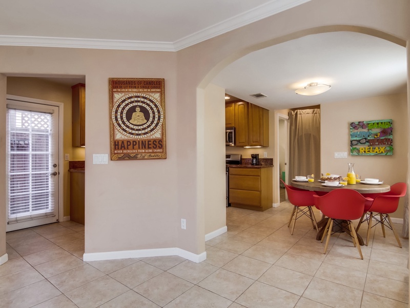 Dining room right off living room.