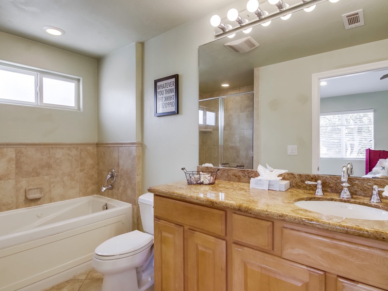 En suite bathroom from master bedroom.