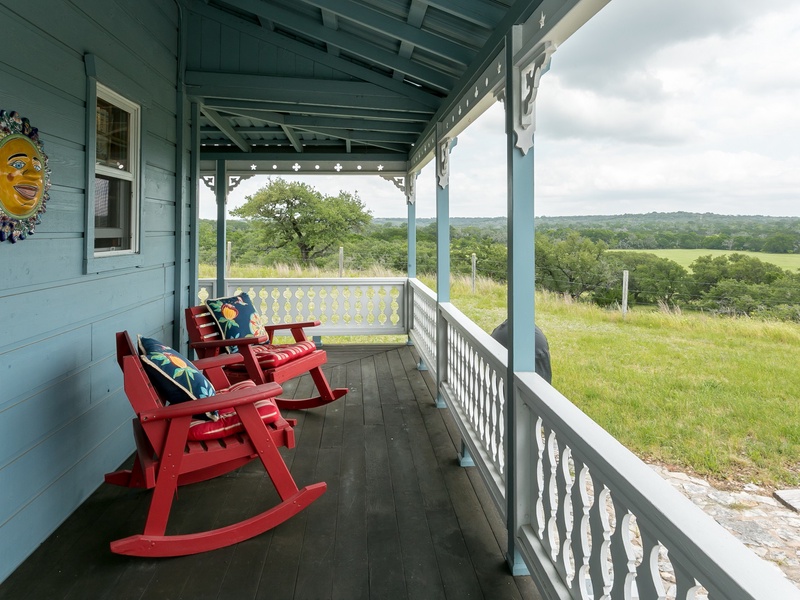 From the porch, you'll enjoy great views of the surrounding pastures