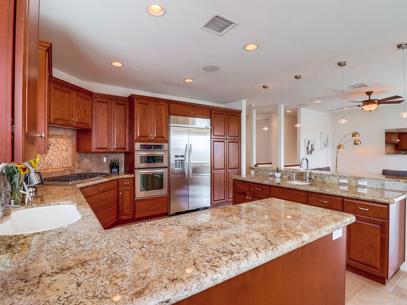 Tons of counter space for easy meal preparation.
