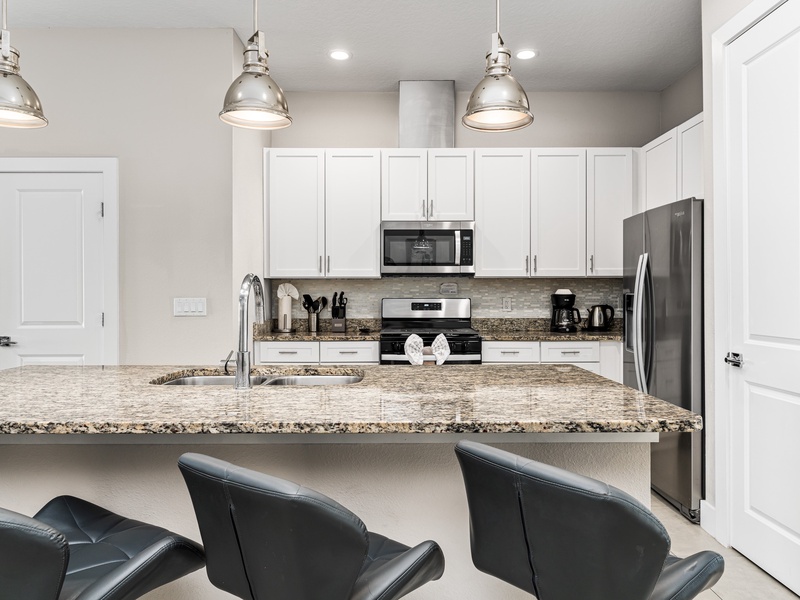 Our kitchens are fully equipped.