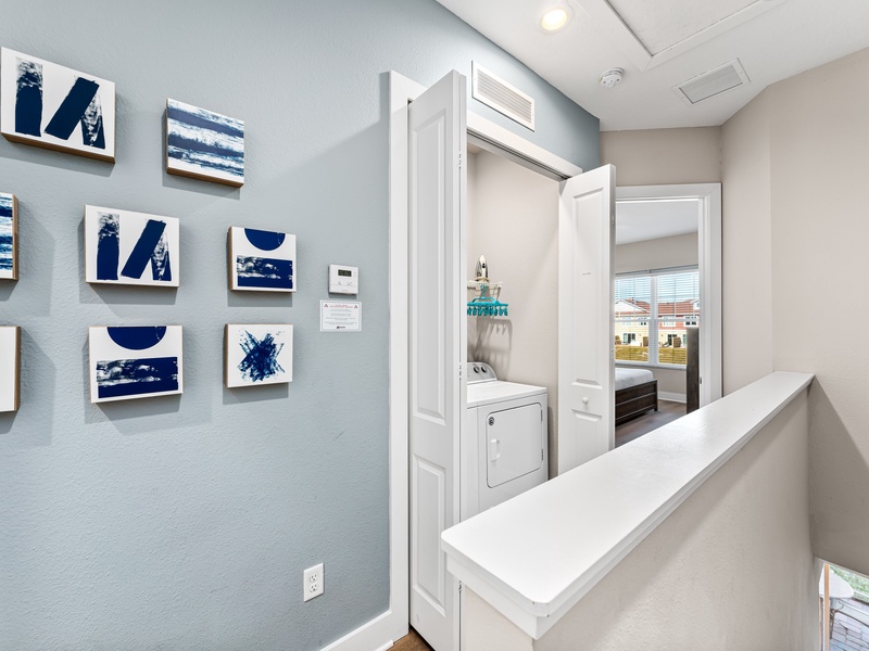 Need to do laundry? There is a washer and dryer in the unit.