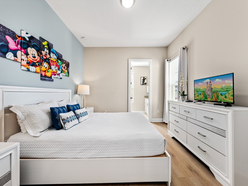 Rest in our comfortable beds after a long day at the parks!