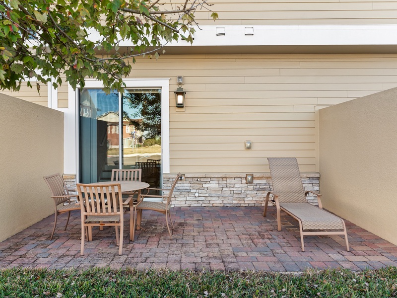 Featuring outdoor furniture for morning coffee and comfortable sun lounges perfect for relaxation.