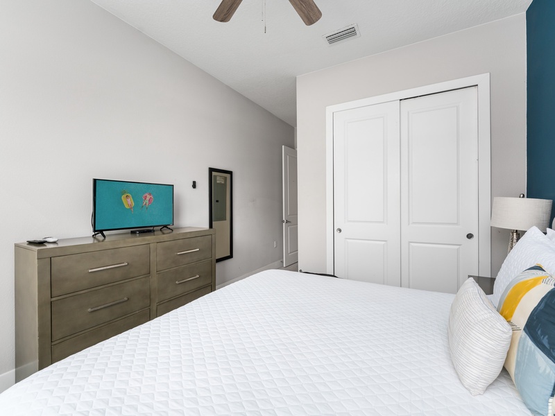 Each bedroom features its own TV and private ensuite bathroom.
