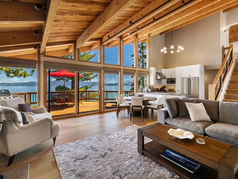 Enjoy stunning Tahoe views from the main living area