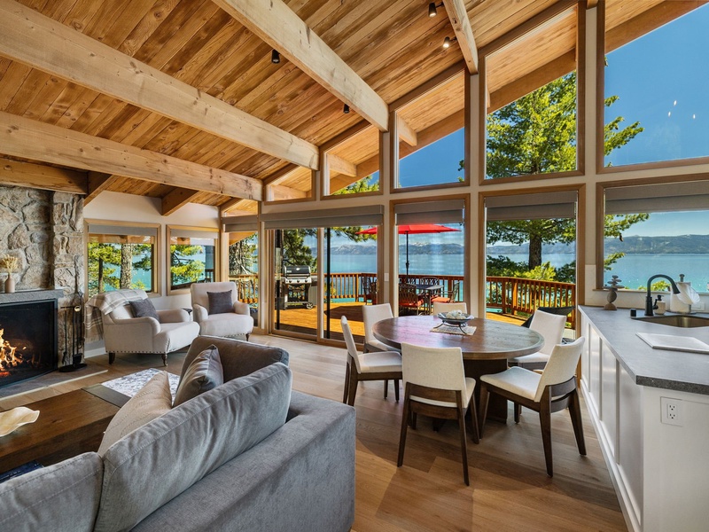 Enjoy natural finishes and floor to ceiling windows