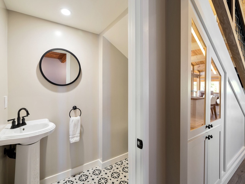 Half bath off the main living area
