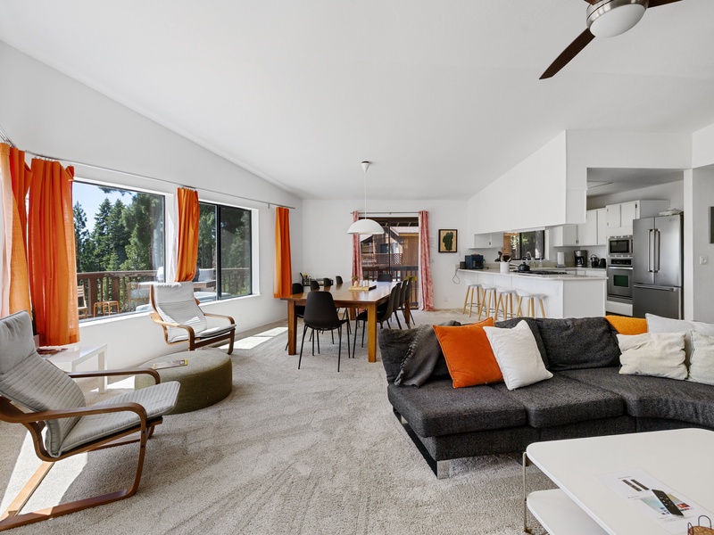 Open concept great room offers plenty of hang out space