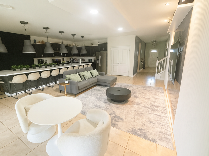 Spacious open concept areas to enjoy with your friends and family.