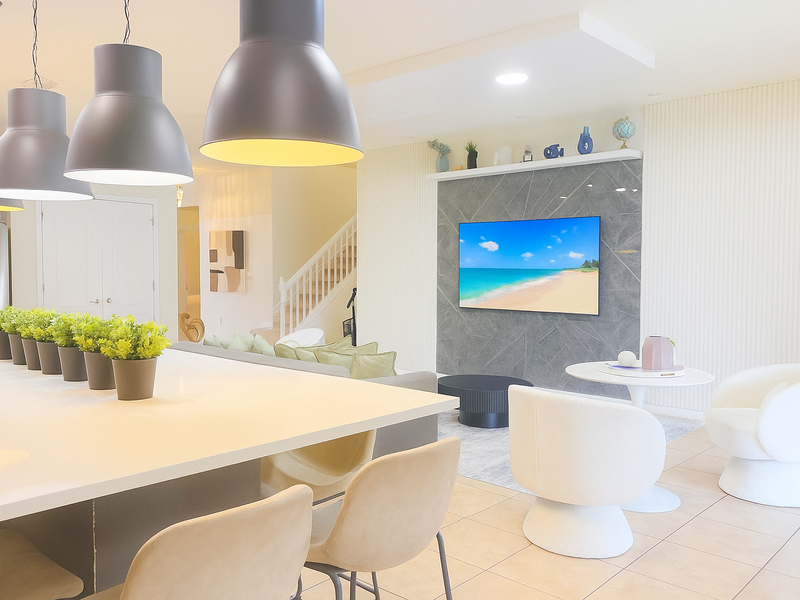 There is plenty of space to gather, relax, and enjoy quality time together.