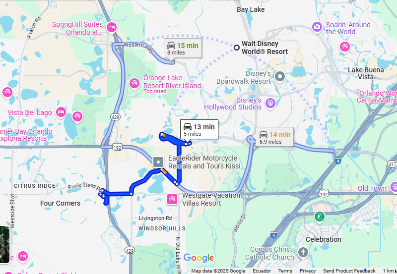 Located just 5 miles from Disney World Resort.
