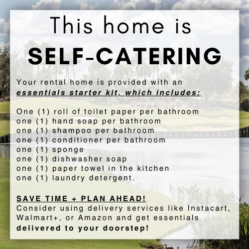 Please keep in mind this house is self-catering.