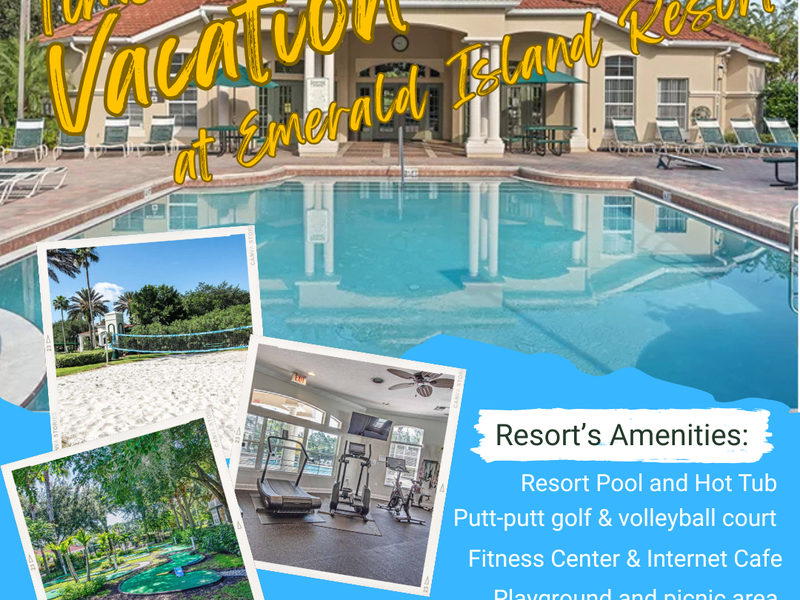 Perfect for families and groups, enjoy access to resort-style facilities, like a heated pool, tennis courts, fitness center, walking trails, and more!