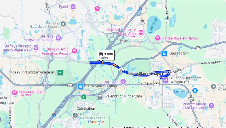 Located less than a 10-minute drive from Orlando's top attractions!