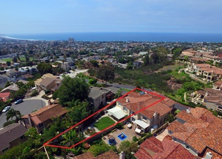 Drone shot of property