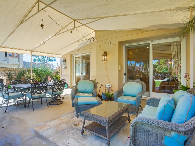 Backyard conversation area