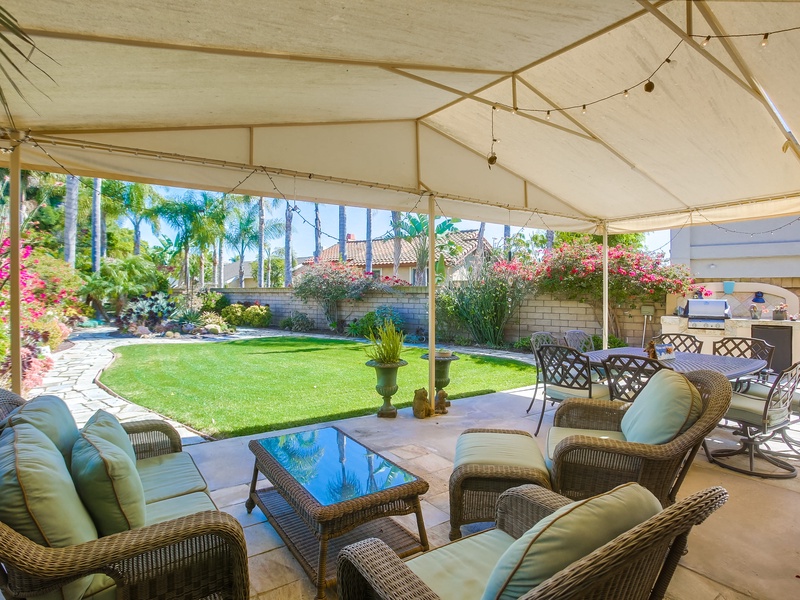 Backyard conversation area
